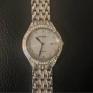 Citizen Women's Silver Crystal Watch